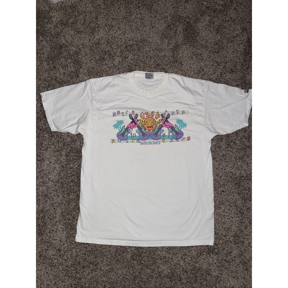 Hard Rock Cafe‎ Miami Vintage Print Shirt Jersey Men's Size XL - Picture 1 of 6
